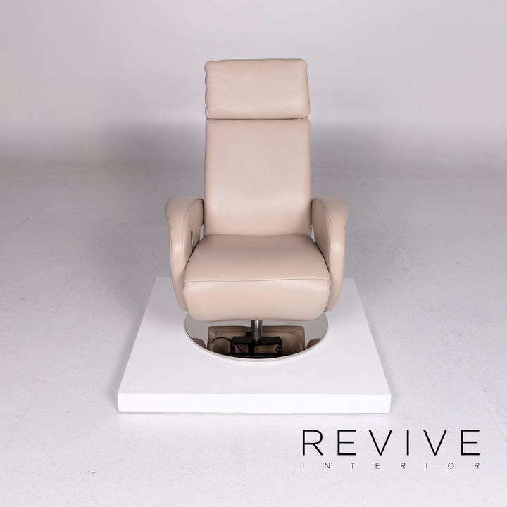 Willi Schillig leather armchair cream relax function #10671