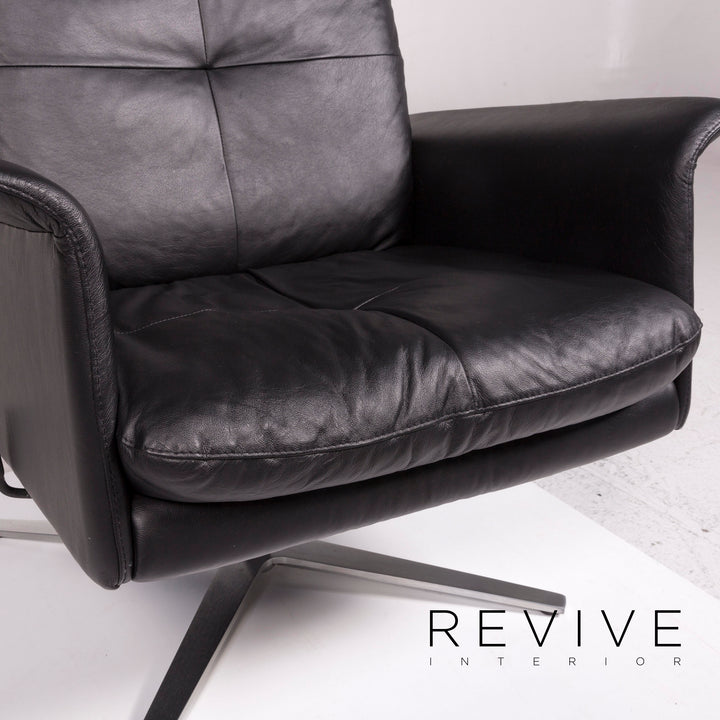 Willi Schillig leather armchair black relaxation function #11913