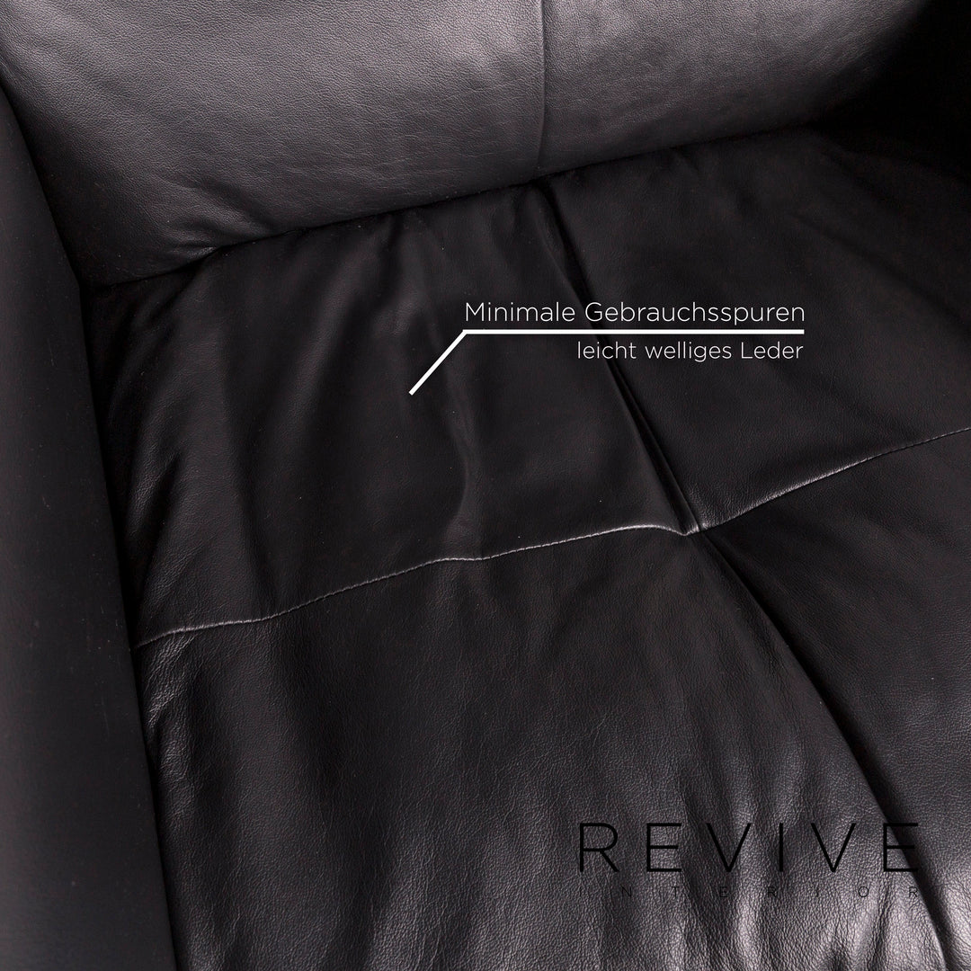 Willi Schillig leather armchair black relaxation function #11913