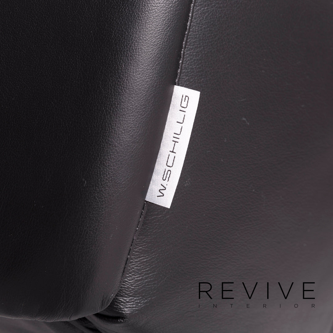 Willi Schillig leather armchair black relaxation function #11913