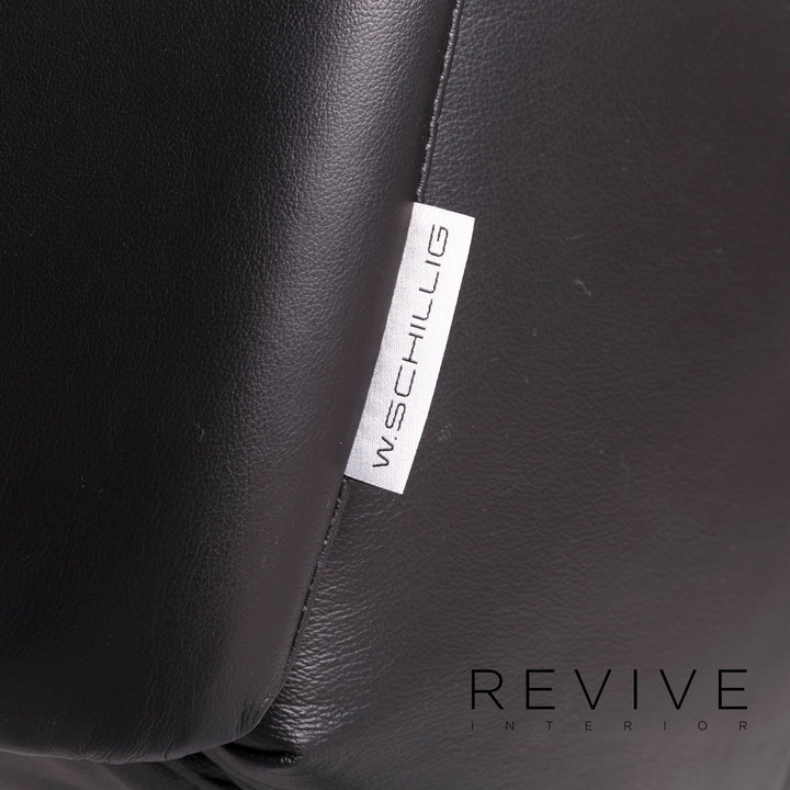 Willi Schillig leather armchair black relaxation function #11913