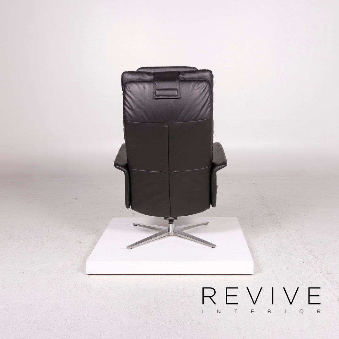 Willi Schillig leather armchair black relaxation function #11913