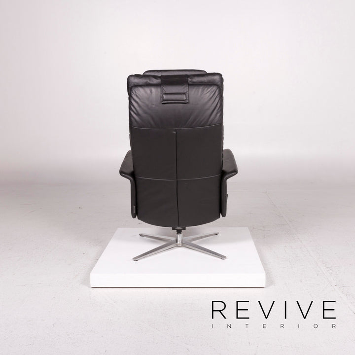 Willi Schillig leather armchair black relaxation function #11913