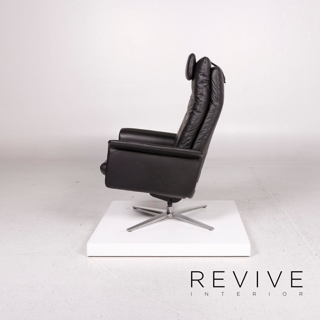 Willi Schillig leather armchair black relaxation function #11913