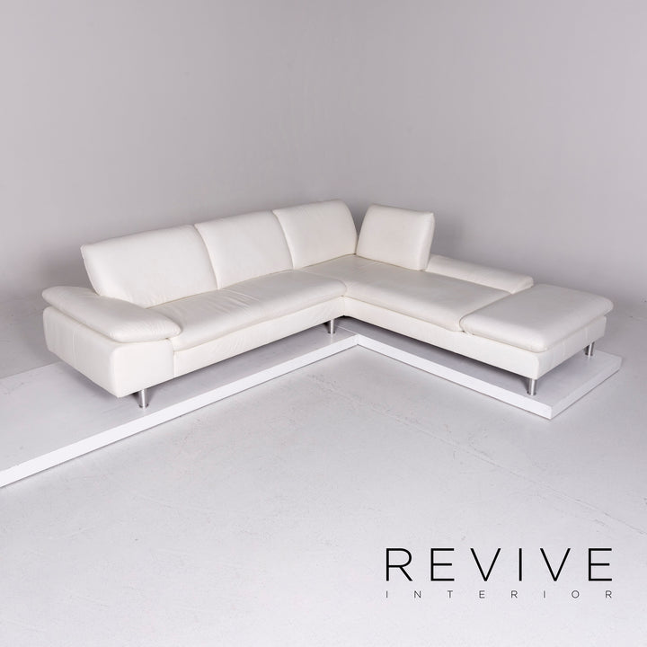Willi Schillig Loop Leder Ecksofa Weiß Sofa Funktion Couch #10939