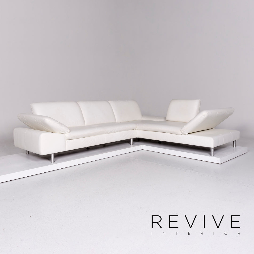Willi Schillig Loop Leder Ecksofa Weiß Sofa Funktion Couch #10939