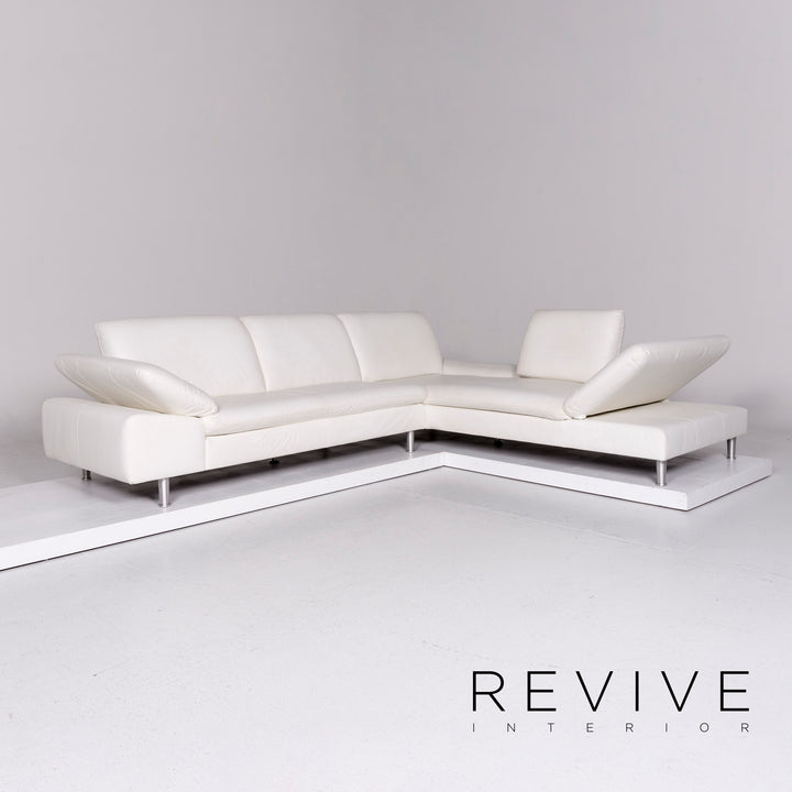 Willi Schillig Loop Leder Ecksofa Weiß Sofa Funktion Couch #10939