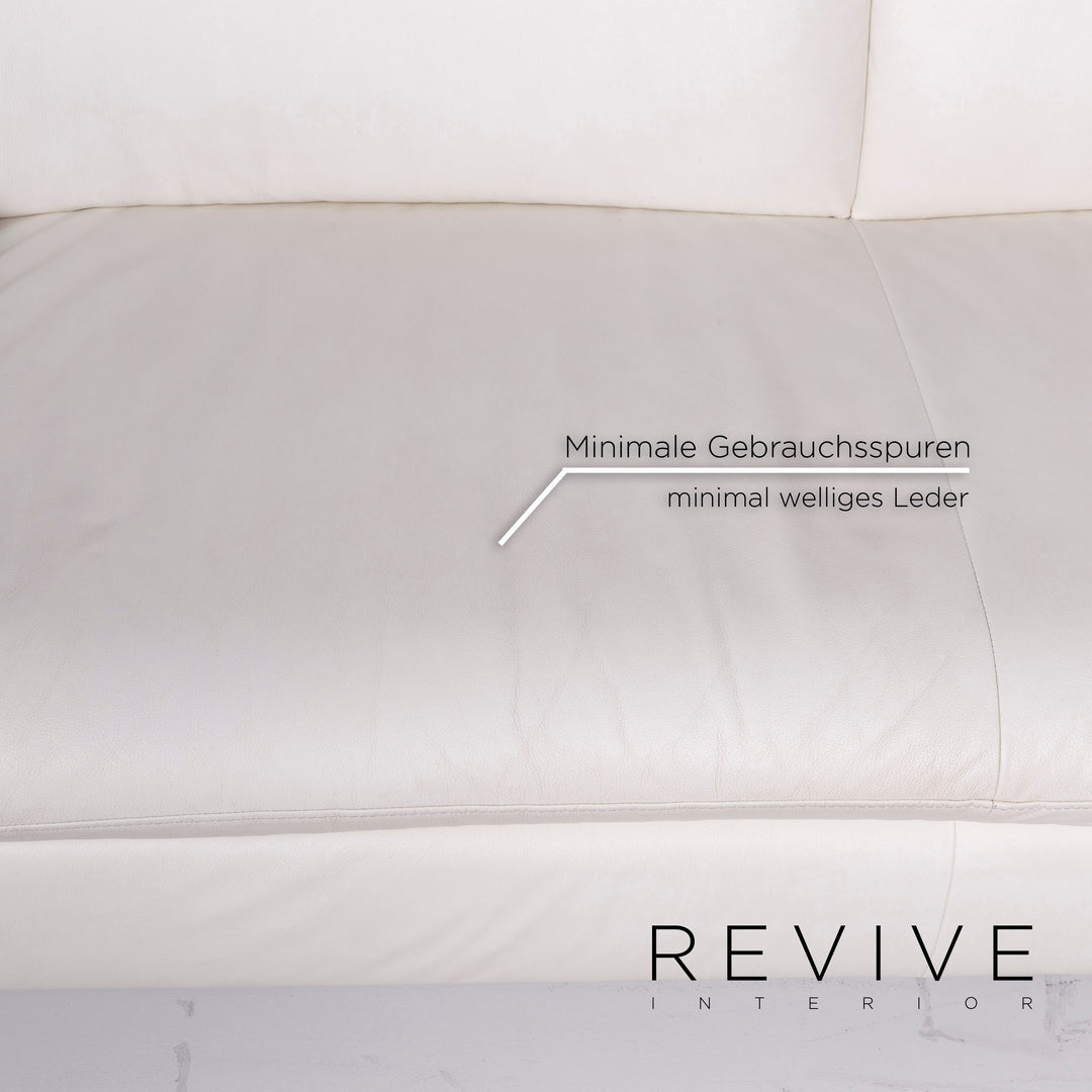 Willi Schillig Loop Leder Ecksofa Weiß Sofa Funktion Couch #10939