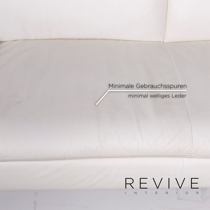 Willi Schillig Loop Leder Ecksofa Weiß Sofa Funktion Couch #10939