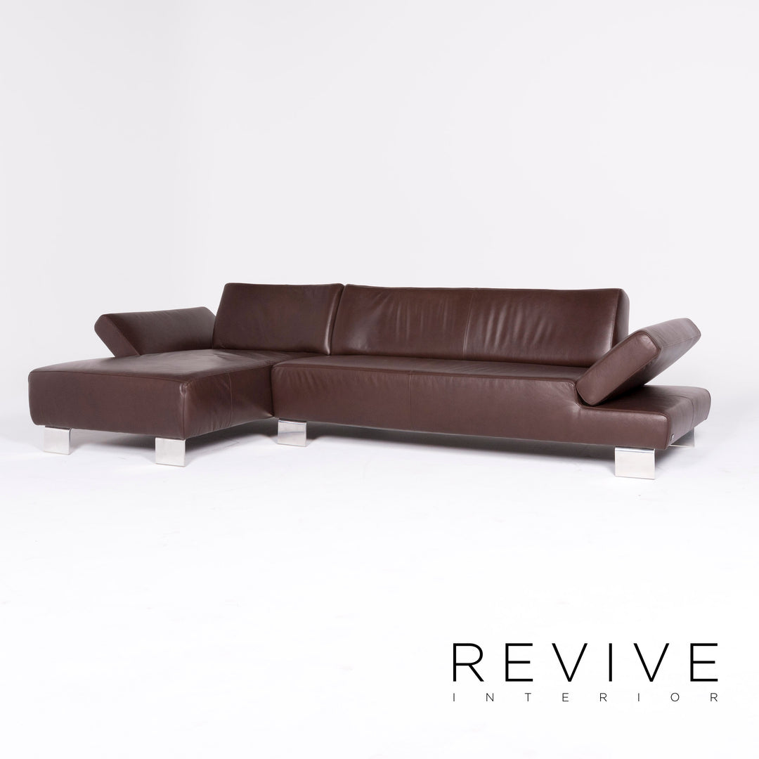 Willi Schillig Taboo Designer Leder Ecksofa Braun Echtleder Sofa Couch #8551