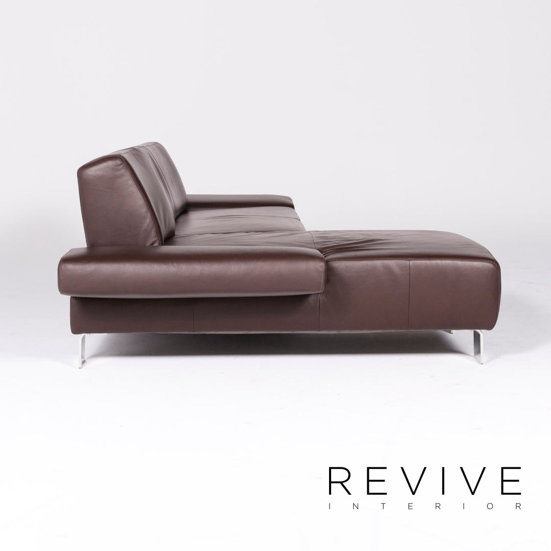Willi Schillig Taboo Designer Leder Ecksofa Braun Echtleder Sofa Couch #8551