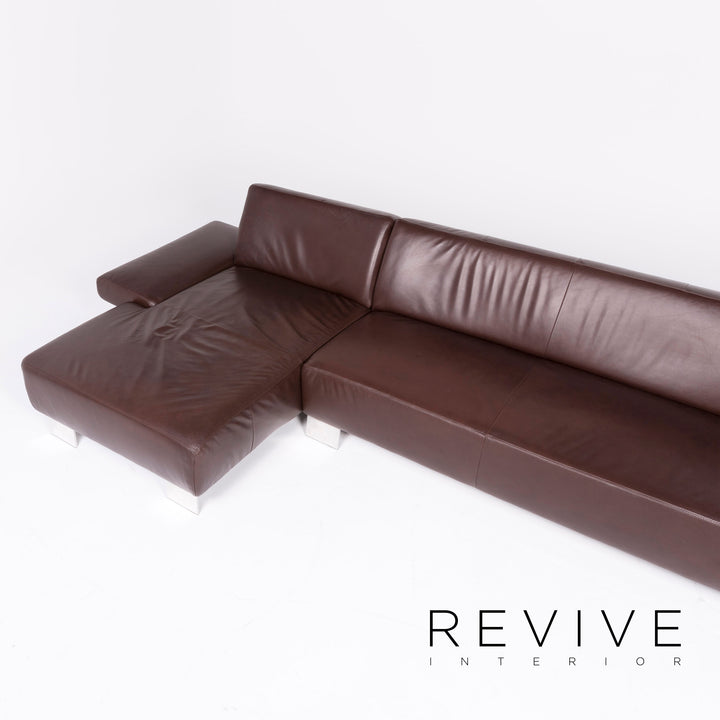 Willi Schillig Taboo Designer Leder Ecksofa Braun Echtleder Sofa Couch #8551