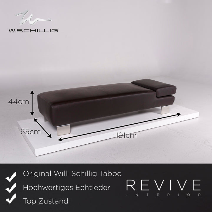 Willi Schillig Taboo Leder Liege Braun Dunkelbraun Funktion #11400