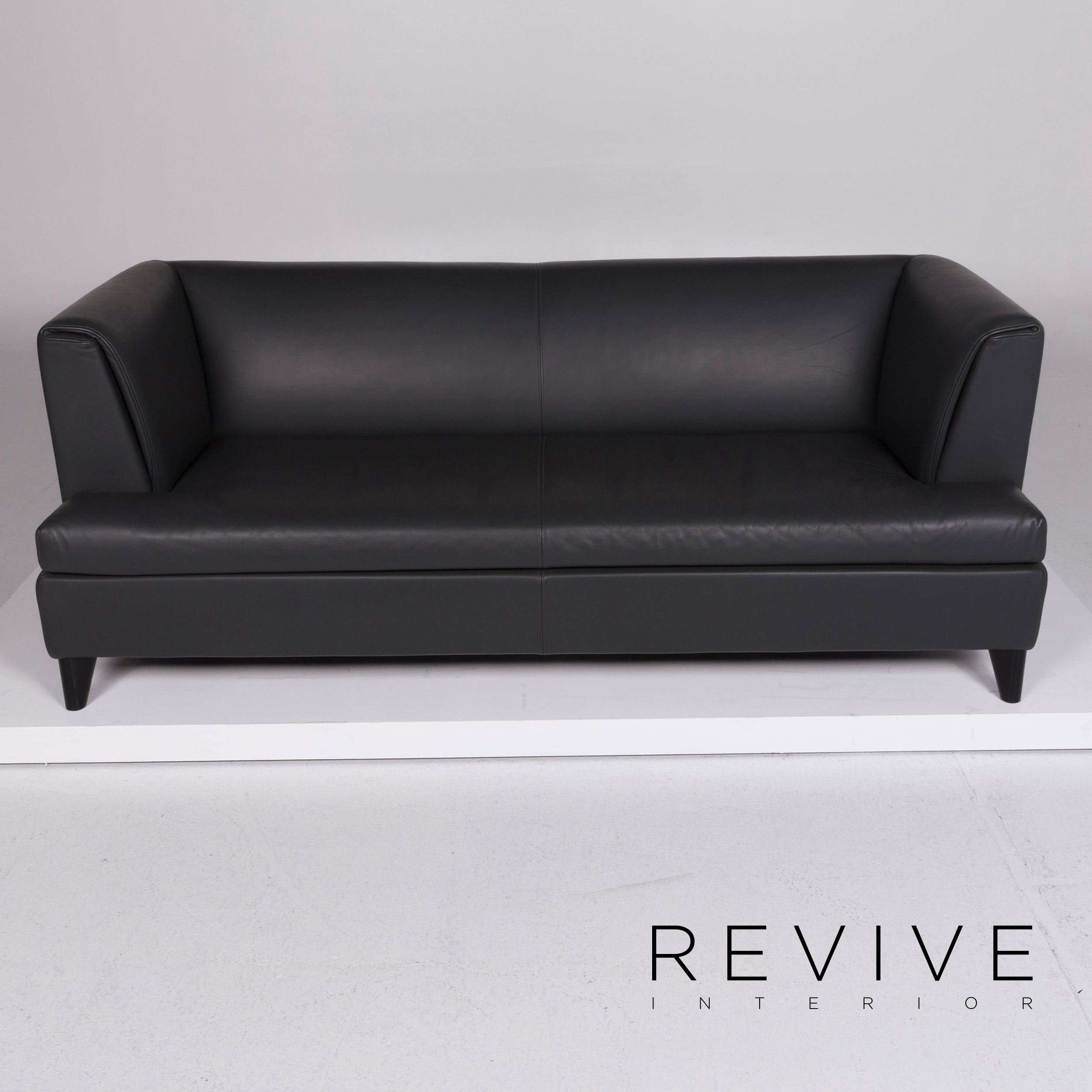 Wittmann Dreisitzer HAVANNA Grau Leder - 2. Hand - Revive.de