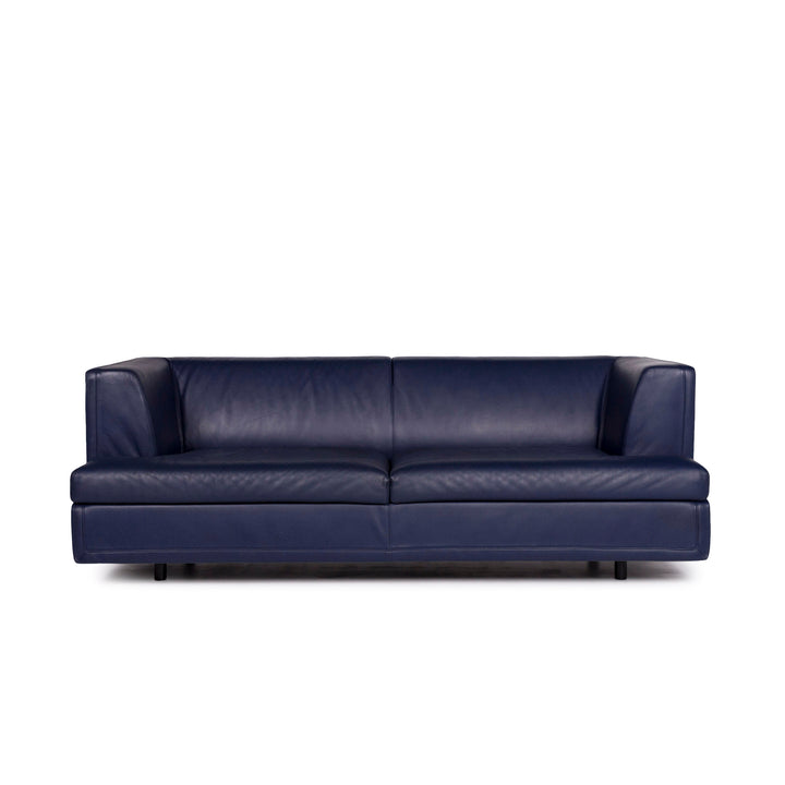 Wittmann La Scala Leather Sofa Blue Two Seater Paolo Piva Couch #10772