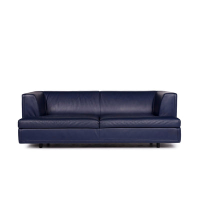 Wittmann La Scala Leder Sofa Blau Zweisitzer Paolo Piva Couch #10772