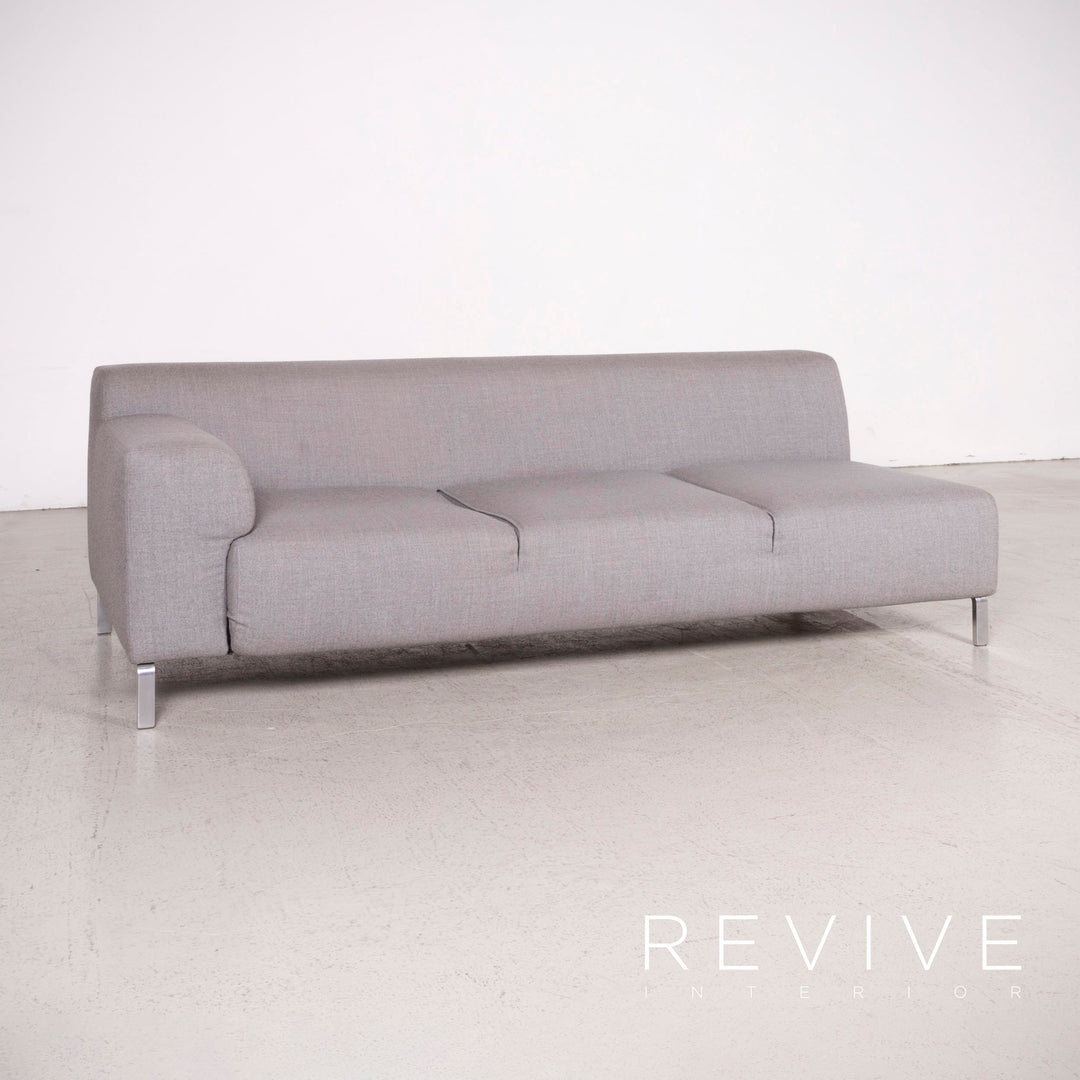 Zanotta Greg Canapé design en tissu gris trois places #8201