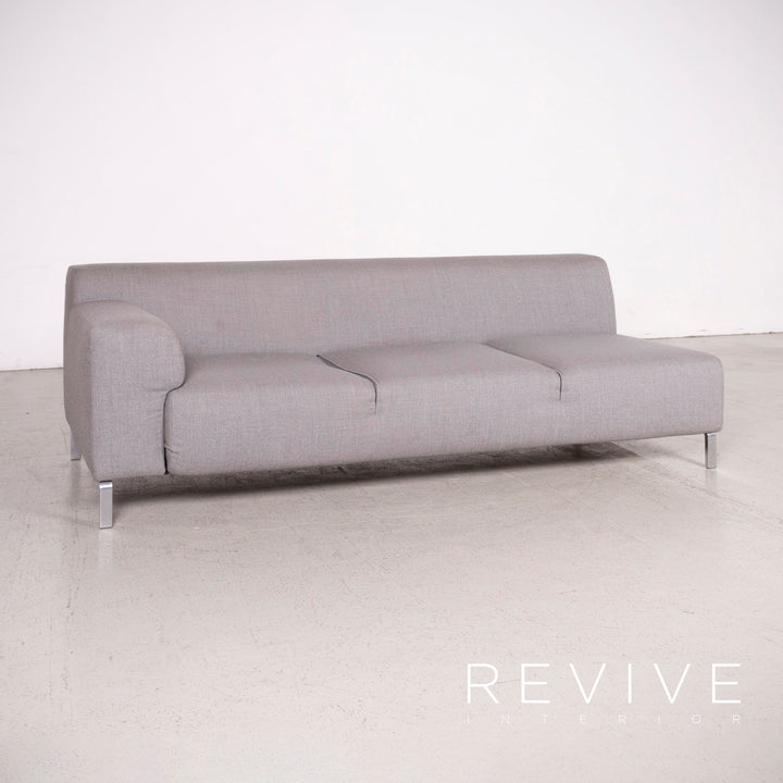 Zanotta Greg Canapé design en tissu gris trois places #8201