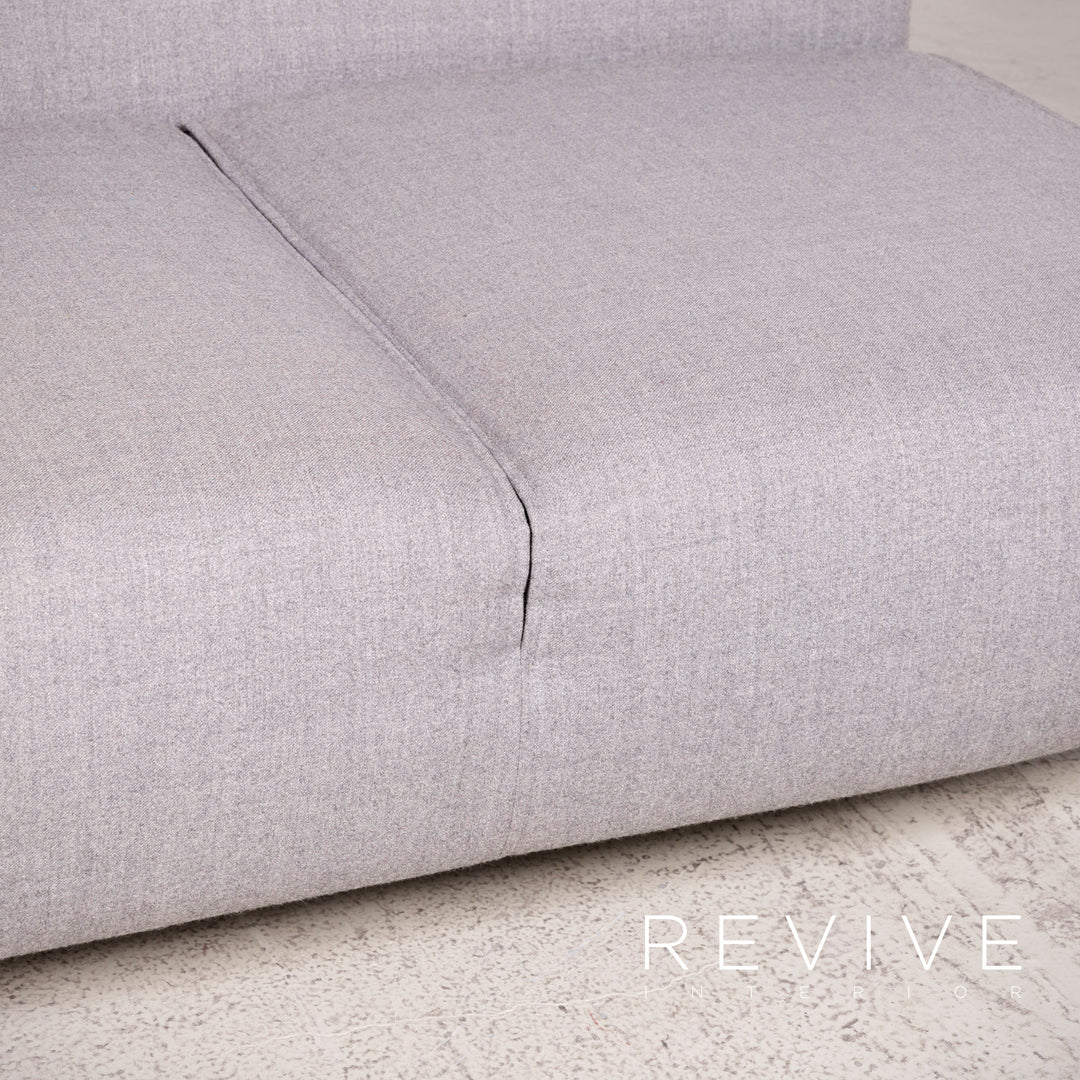 Zanotta Greg Canapé design en tissu gris trois places #8201