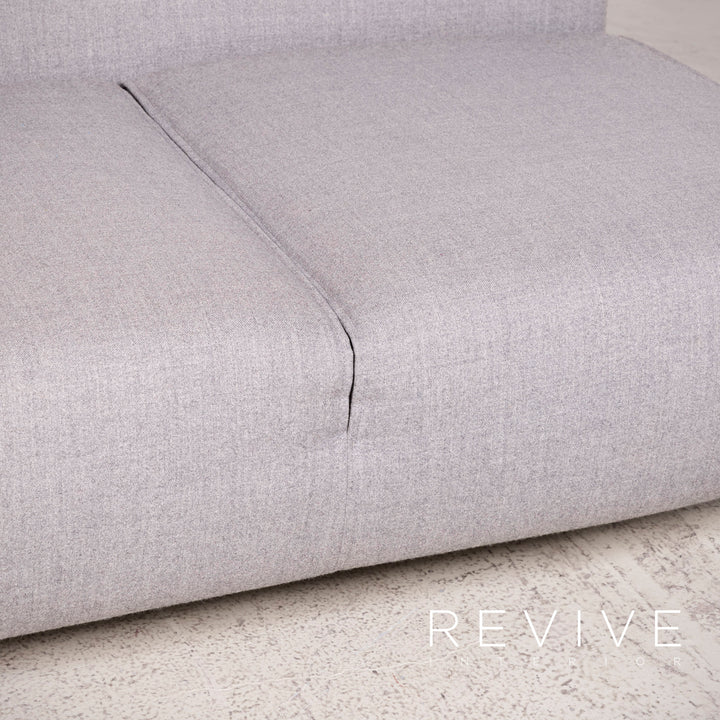 Zanotta Greg Canapé design en tissu gris trois places #8201