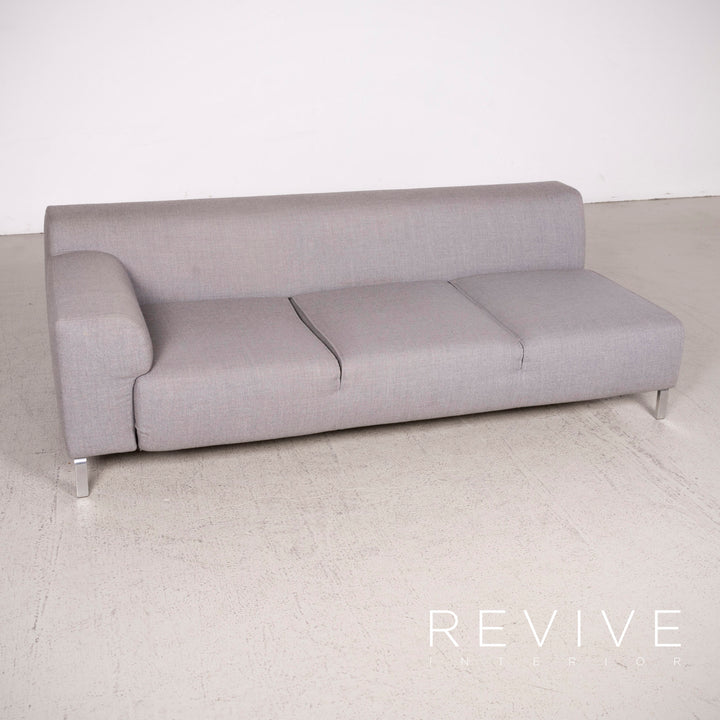 Zanotta Greg Canapé design en tissu gris trois places #8201