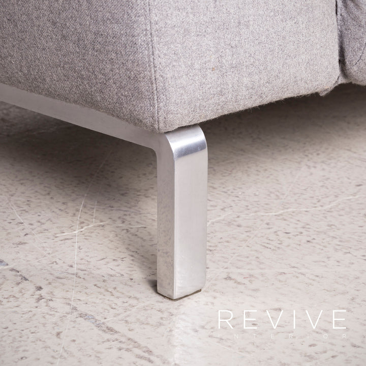 Zanotta Greg Canapé design en tissu gris trois places #8201