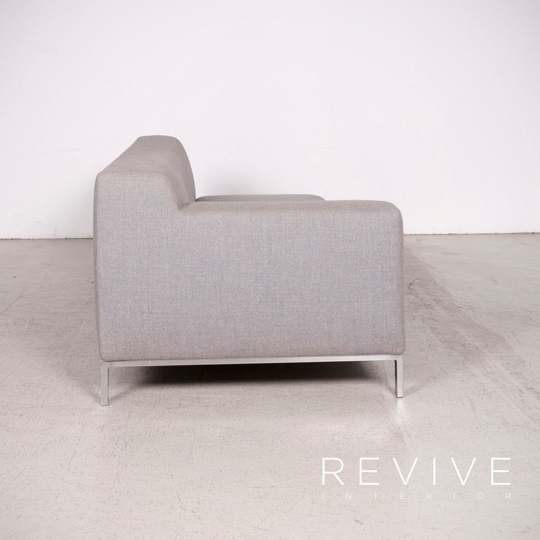Zanotta Greg Canapé design en tissu gris trois places #8201