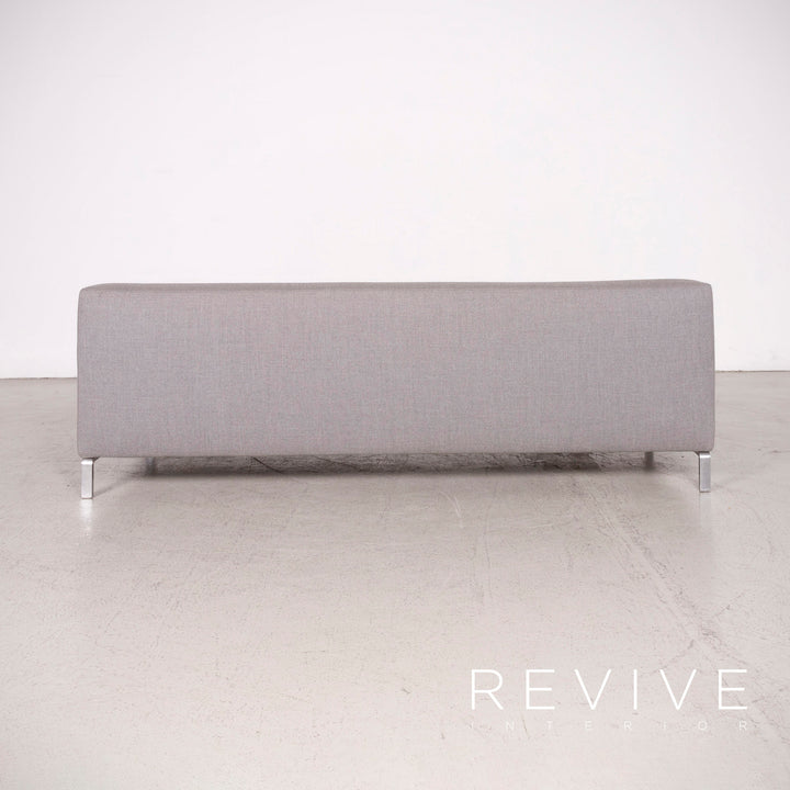 Zanotta Greg Canapé design en tissu gris trois places #8201