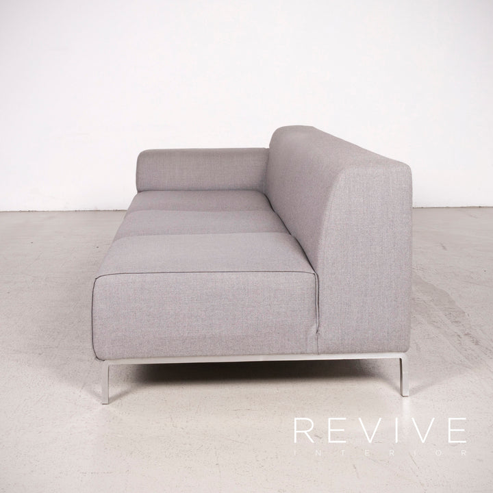 Zanotta Greg Canapé design en tissu gris trois places #8201