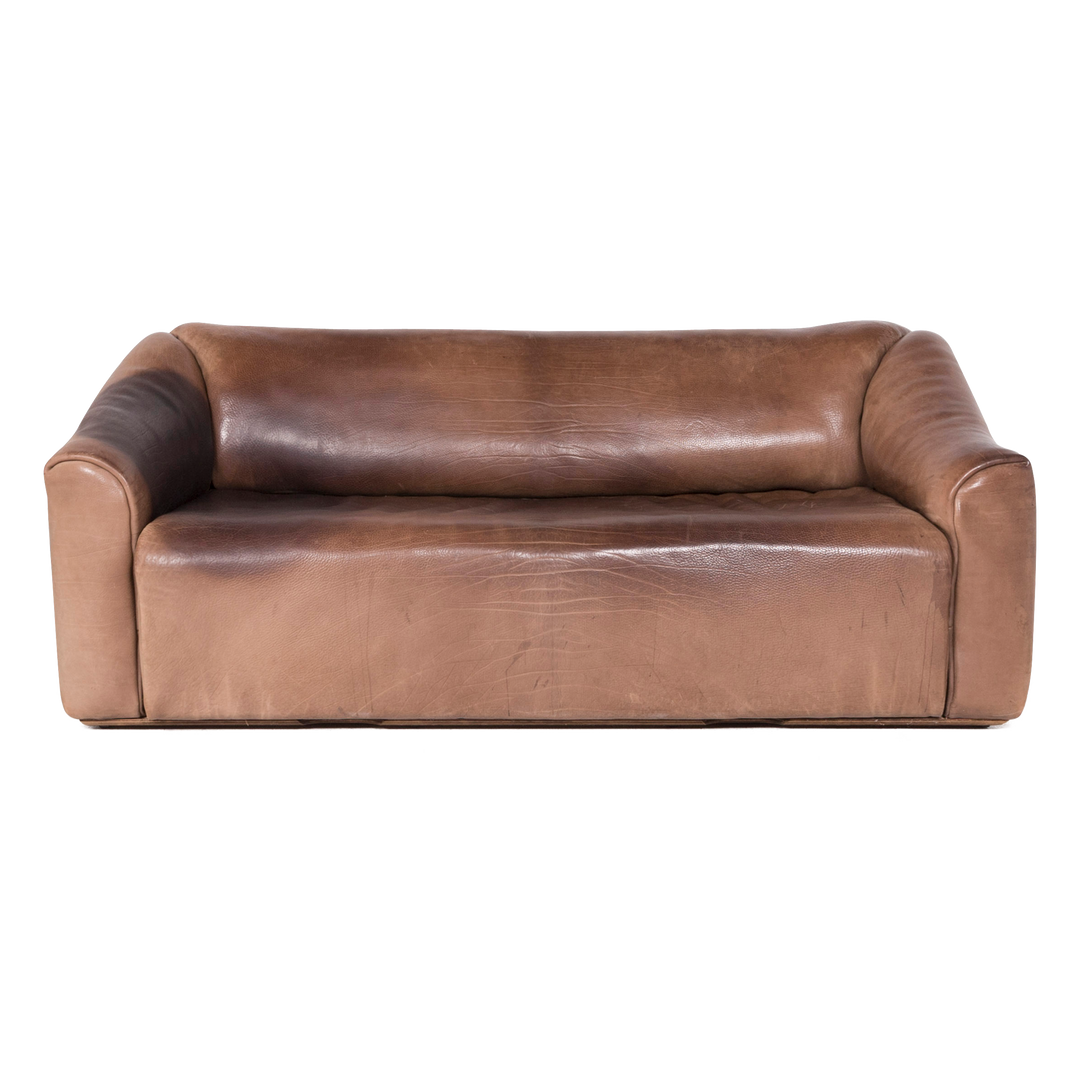 de Sede DS 47 Leder Sofa 47 Echtleder Dreisitzer Couch Anilin #8439