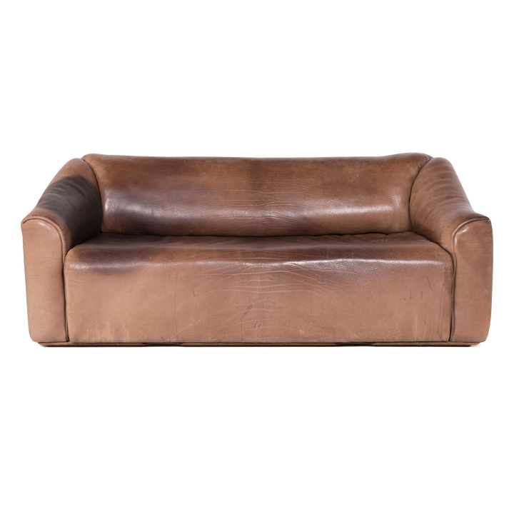 de Sede DS 47 leather sofa 47 real leather three-seater couch aniline #8439