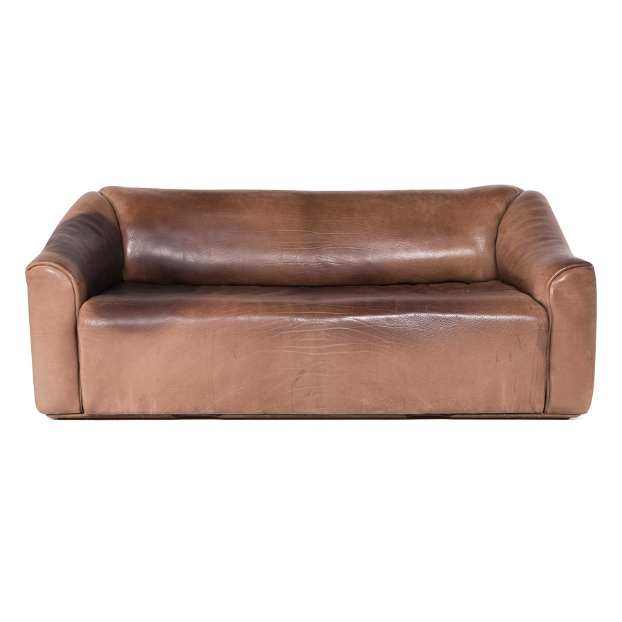 de Sede DS 47 leather sofa 47 real leather three-seater couch aniline #8439