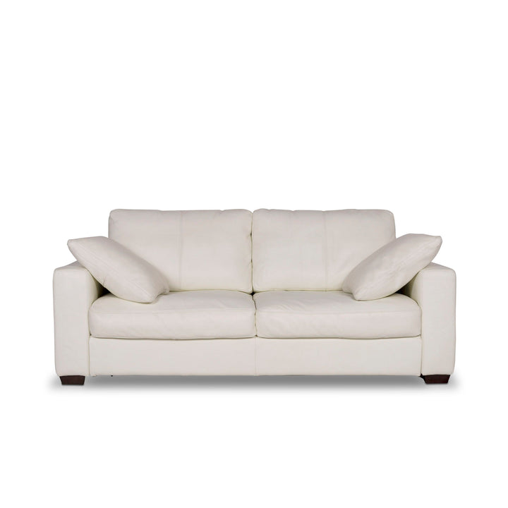 Musterring Leder Sofa Weiß Zweisitzer Couch #9817