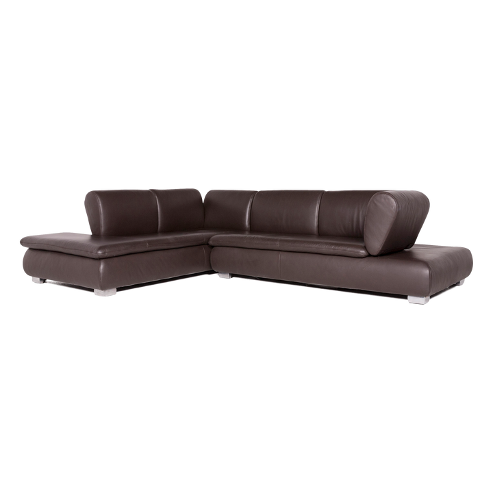 Koinor Designer Leder Ecksofa Braun Echtleder Sofa Couch #8363