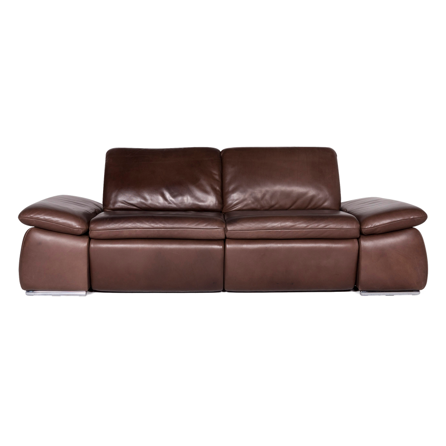 Koinor Kinley Designer Leder Sofa Braun Zweisitzer Funktion Couch #8590
