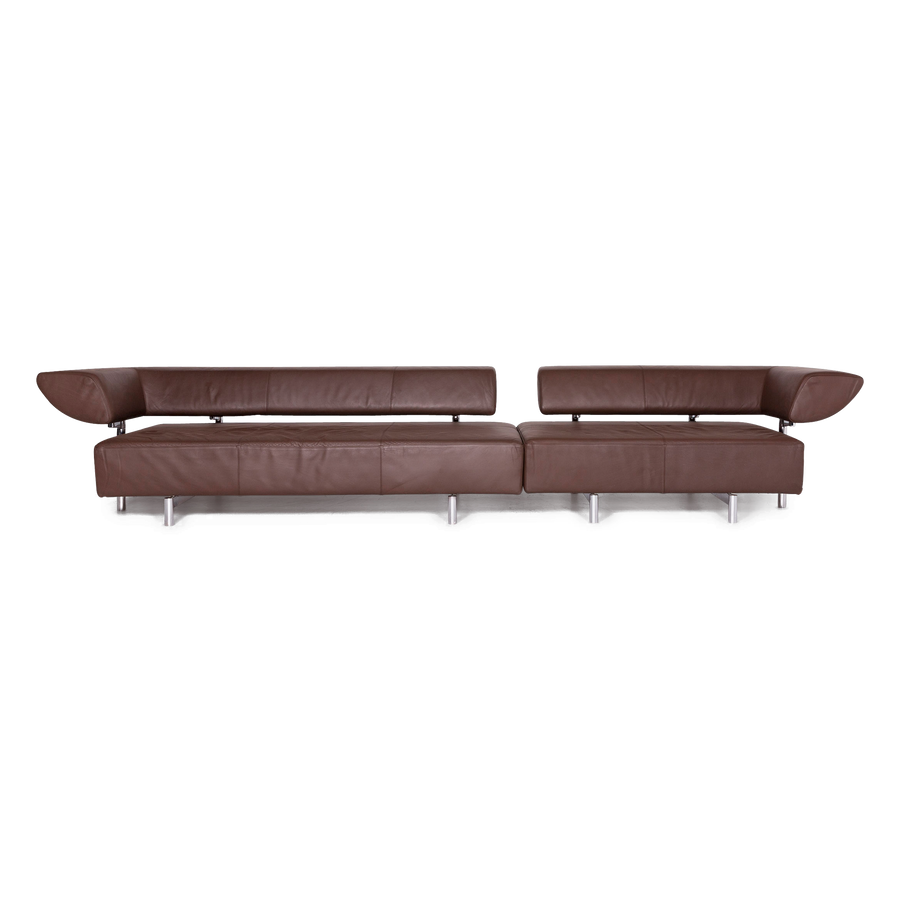 Cor Arthe Designer Leather Corner Sofa Professor Wulf Schneider Braun Couch #8820