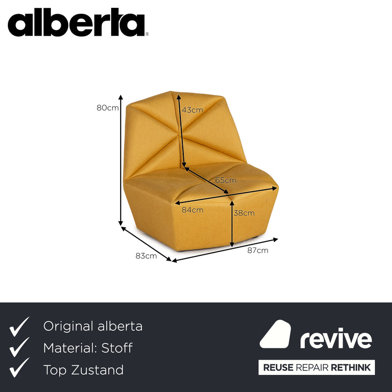 alberta Gossip Stoff Sessel Gelb