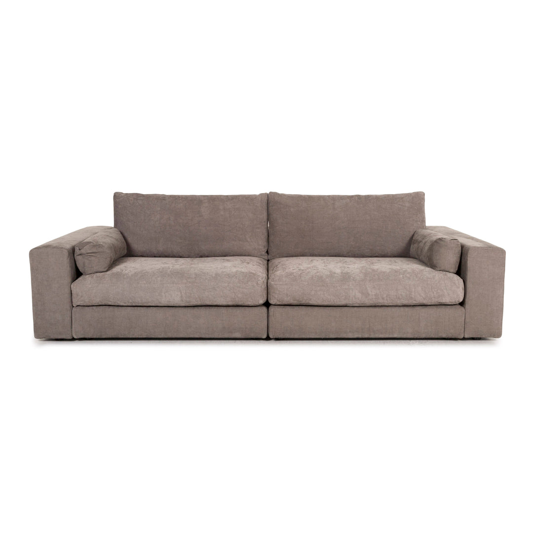 alberta Stoff Sofa Grau Dreisitzer Couch #12547