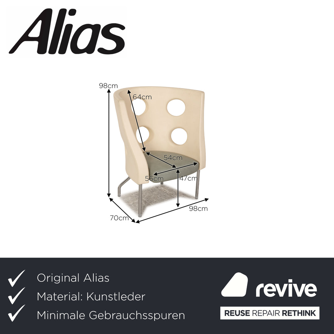Alias ​​Monoflexus 911 imitation leather armchair cream