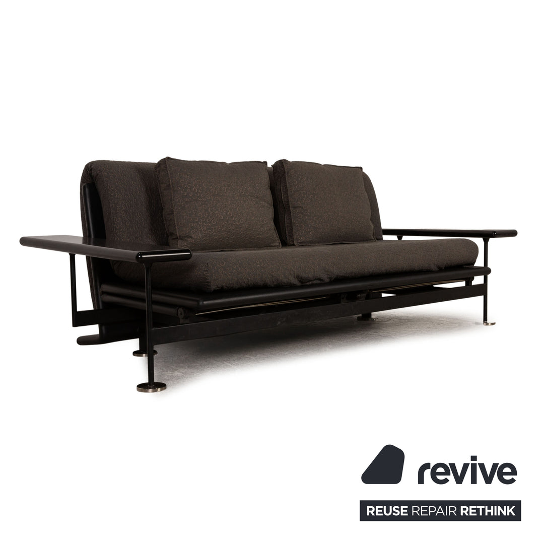 Arflex Pepper Stoff Sofa Grau Dreisitzer Couch Muster