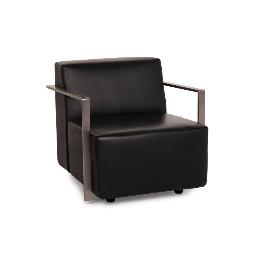 Arper Dream Leather Armchair Black chair