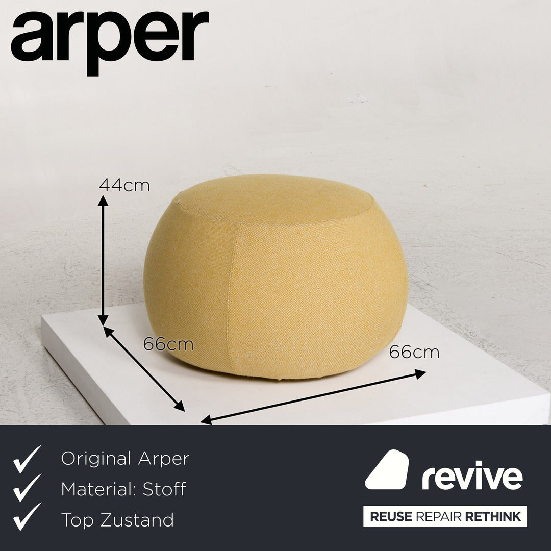 Arper Pix 67 Fabric Pouf Yellow Pouf #13206