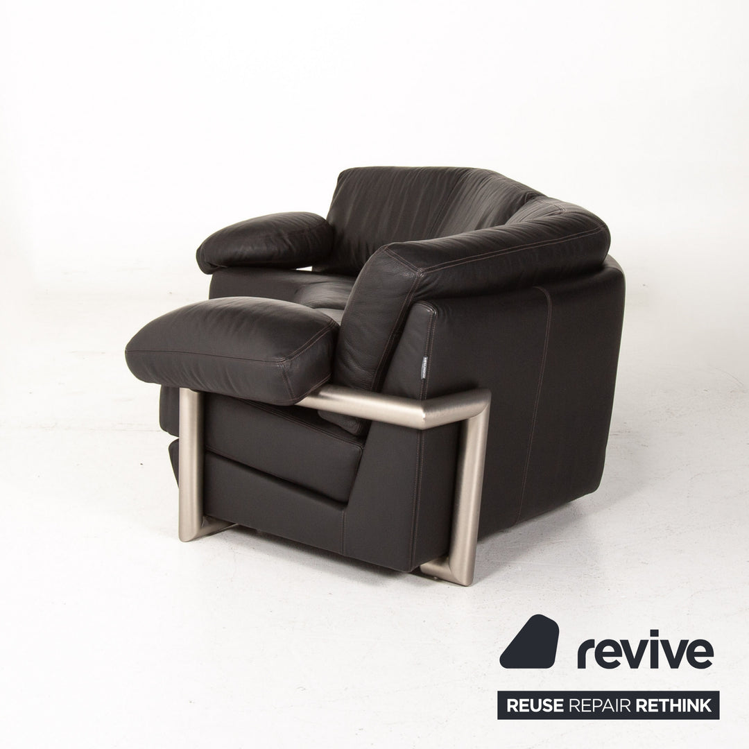 Artanova Medea Leder Ecksofa Schwarz Sofa Couch Michael C. Brandis #14078