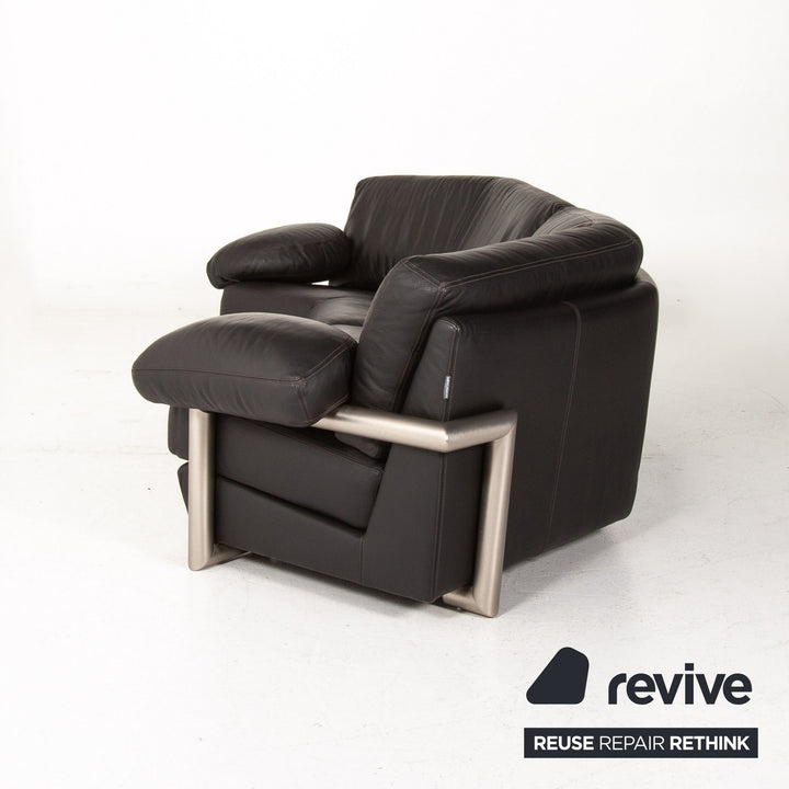 Artanova Medea Leder Ecksofa Schwarz Sofa Couch Michael C. Brandis #14078