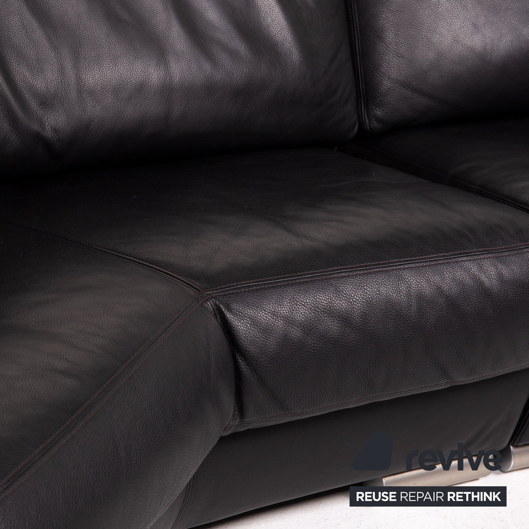 Artanova Medea Leder Ecksofa Schwarz Sofa Couch Michael C. Brandis #14078
