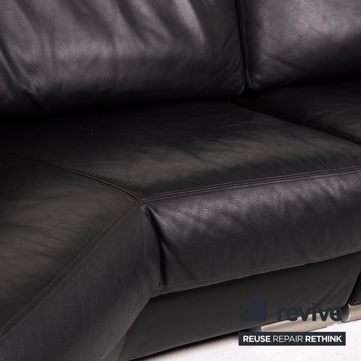 Artanova Medea Leder Ecksofa Schwarz Sofa Couch Michael C. Brandis #14078