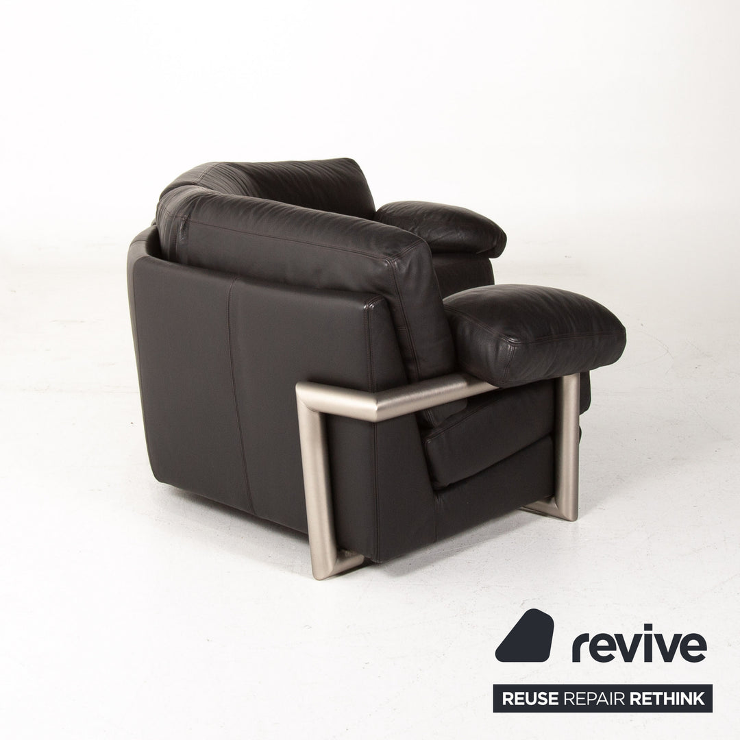 Artanova Medea Leder Ecksofa Schwarz Sofa Couch Michael C. Brandis #14078