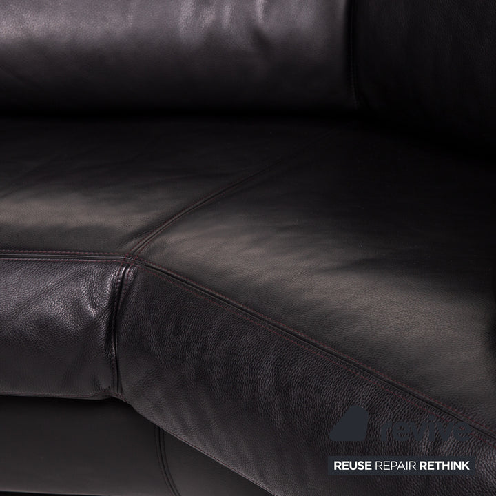 Artanova Medea Leder Ecksofa Schwarz Sofa Couch Michael C. Brandis #14078