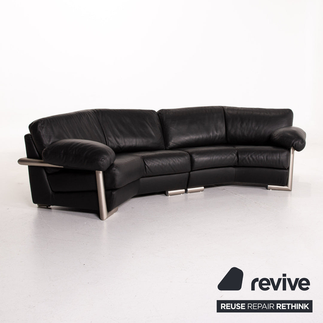 Artanova Medea Leder Ecksofa Schwarz Sofa Couch Michael C. Brandis #14078