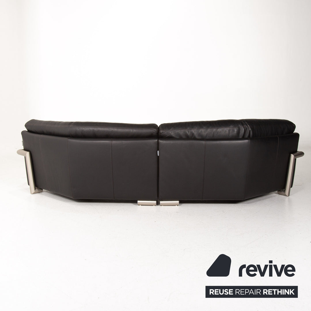 Artanova Medea Leder Ecksofa Schwarz Sofa Couch Michael C. Brandis #14078